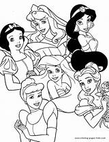 Disney Coloring Pages Kids Color Printable Sheets Sheet Characters Print Colouring Character Various Princesses Book ζωγραφιες Princess ντισνευ Da Colour sketch template