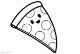 Coloring Food Pages Cute Pizza Cartoon Printable Kids Color Bettercoloring Print Adults sketch template