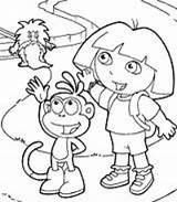 Dora Pages Coloring Kids Printable Disney sketch template