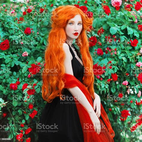 Young Beautiful Redhead Queen With Very Long Red Hair Fabulous