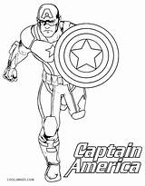 Captain America Coloring Pages Printable Shield Color Getcolorings Print sketch template
