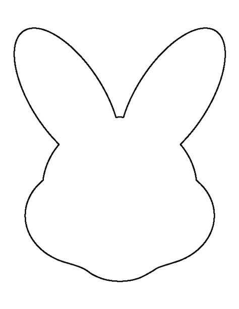 printable bunny face template