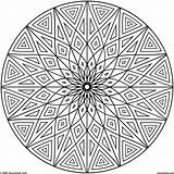 Coloring Mandala Pages Geometric Popular sketch template