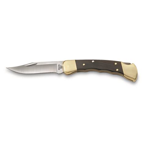 Buck Knives 110 Folding Hunter Knife Finger Grooves 717024 Folding
