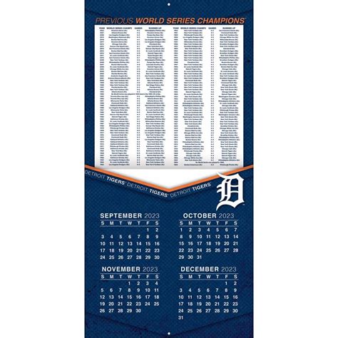 detroit tigers  wall calendar calendarscom