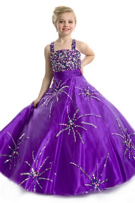 Girl Purple Ball Gown Dresses