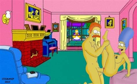 pic481585 homer simpson marge simpson ned flanders the simpsons cosmanip simpsons