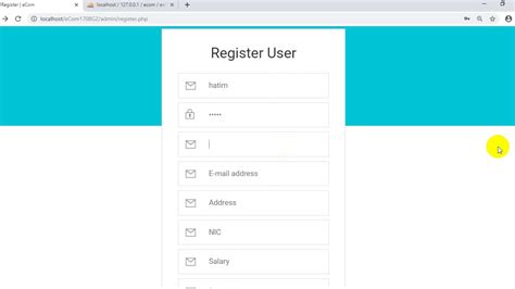 tutorial  ecommerce website register login  php mysql rujukan world