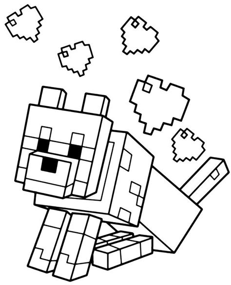 minecraft animals coloring pages