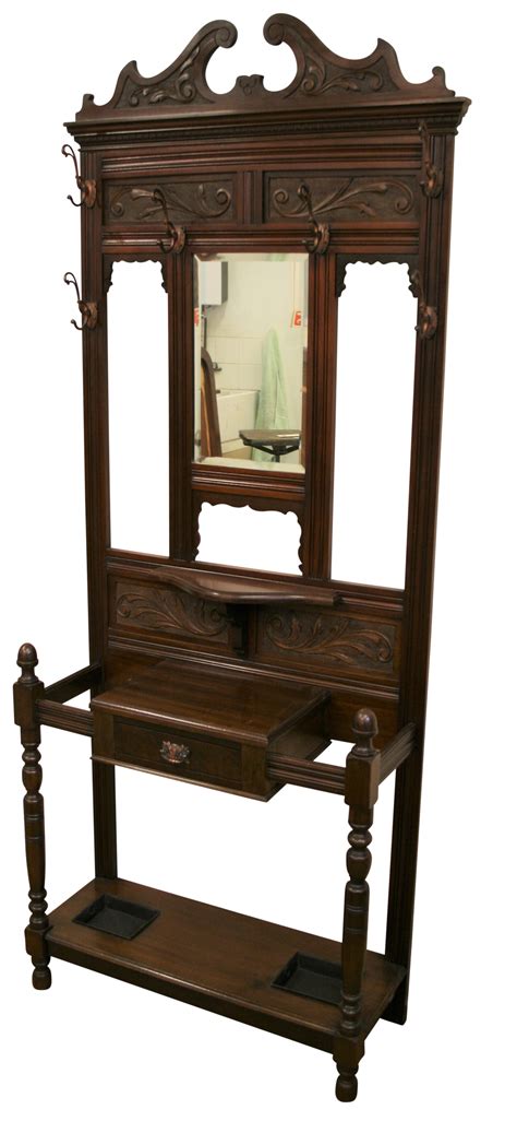 antique mahogany hall stand  central mirror williams antiques