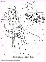Sheep Lost Coloring Pages Bible Jesus Sheets Kids School Sunday Biblewise Preschool Parable Color Korner Good Activity Children Craft Story sketch template