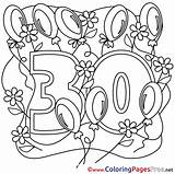 Birthday 30 Happy Colouring Coloring Years Kids Pages Sheets Sheet Title sketch template