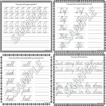 cursive  print handwriting notebook bundle  resources  improve