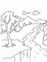River Coloring Pages Kids Drawing Visit Drawings sketch template