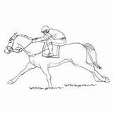 Horse Galloping Coloring Jockey Pages Drawing Race Rider Equestrian Realistic Hellokids Horses Man Woman Getdrawings sketch template