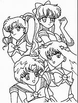 Sailor Coloring Moon Pages Color Kids Printable Anime Scouts Mercury Sheets Mars Inner Senshi Group Book Wallpaper Manga Books Cool sketch template