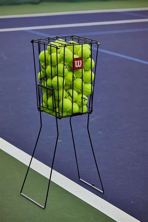 Portable Tennis Ball Basket Pick Up Hopper Holds 75 Balls Compact
