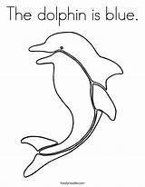 Coloring Blue Dolphin Pages Colouring Dolfin Print Coloringhome sketch template