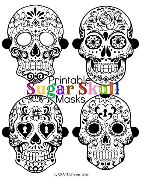 printable sugar skull template  printable