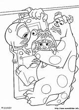 Ausmalbilder Malvorlagen Monsters Boo Colouring Mike Sulley sketch template