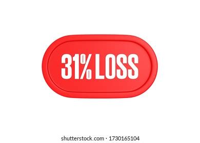 percent loss sign red color stock illustration  shutterstock