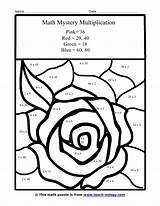 Multiplication Worksheets Coloring Pages Sheets Math Color Printable Rose Drawing Print Printables Puzzle Sheet Kids Practice Popular Multiplying Worksheet Winter sketch template