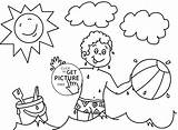 Summer Seasons Pages Coloring Drawing Four Kids Printable Color Getcolorings Happy Getdrawings Time sketch template