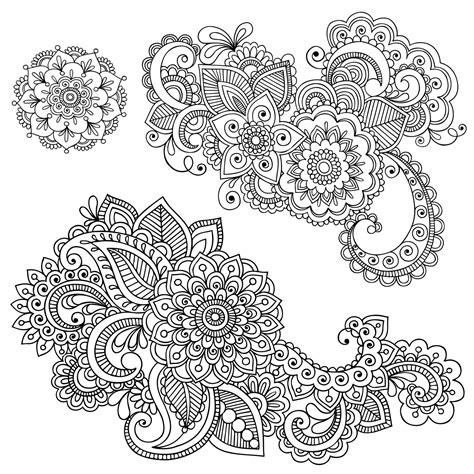 mehndi coloring pages coloring home