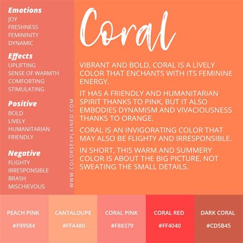 meaning   color coral symbolism common