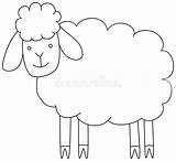 Sheep Vector Coloring sketch template