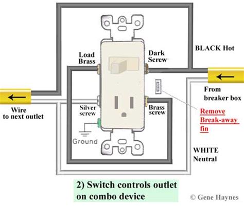 wiring  light switch plug combo wiring diagram  light switch  outlet combo wiring