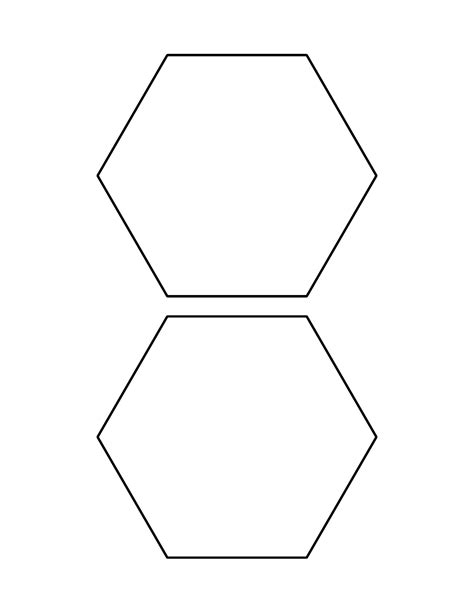 hexagon templates  printable  templateroller