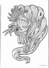 Zentangle Unicorn Pages Adults sketch template