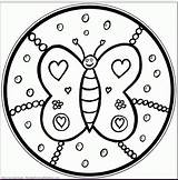 Mandala Coloring Pages Butterfly Kids Printable Easy Mandalas Children Color Drawing Colouring Simple Flickr Butterflies Books Very Print Collection Library sketch template