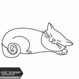 Kitty Doodle Sleeping Oh Graphic Graphics Similar sketch template