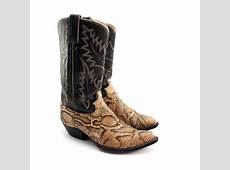 Distressed Snakeskin Vintage Cowboy Boots by by NashDryGoods