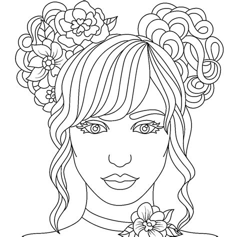 beautiful girl coloring page  printable coloring pages