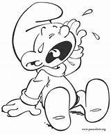 Coloring Pages Baby Crying Colouring Smurf Girl Smurfs Cry Sonic Color Para Printable Sheets Kids Colorir Colorear Ausmalbilder Print Easy sketch template