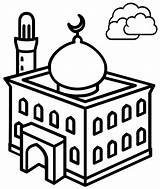 Mosque Islamic sketch template