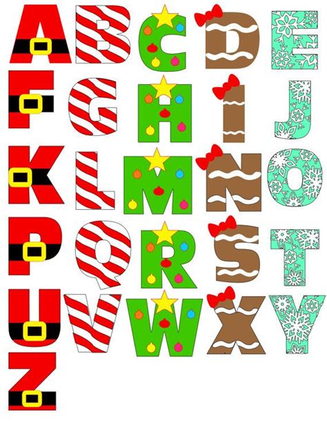 christmas alphabet digital file instant  mylittlemonkeysgifts