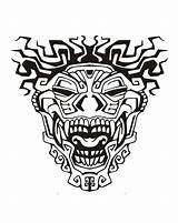 Aztec Incas Inca Mayan Mayas Masque Mayans Aztecas Aztechi Azteque Adulti Aztecs Masques Adultos Inkas Azteken Justcolor Coloriages Maschere Erwachsene sketch template