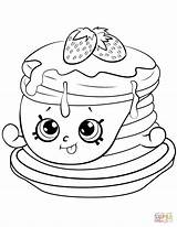 Coloring Pancake Pages Shopkin Strawberry Rare Ultra Printable sketch template