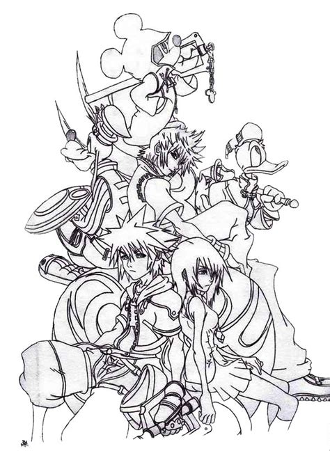kingdom hearts coloring pages    print