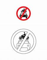 Sign Traffic Coloring Prohibited Motor Vehicles Pages Road Signs Car Clipart Cliparts Kids Train Bestcoloringpages Light Library Choose Board sketch template