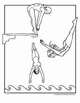 Diving Deportes Olympics Sketchite sketch template