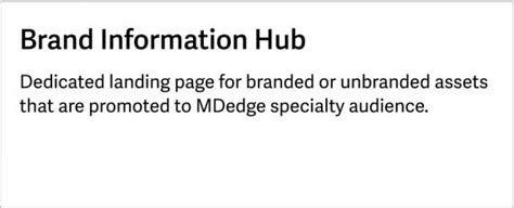 demo page brand info  mdedge