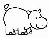 Hippopotame Dessins Coloring Dessin Colorier Hippopotamus Animals Printable Drawing Ontwerpen Schminken Nijlpaard sketch template