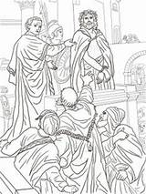 Pilate Pontius Asks sketch template