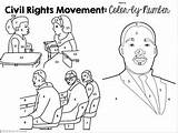 Civil Rights Number Color Movement Activity Wrinkles Brain sketch template