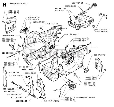 jonsered  jonsered chainsaw   crankcase parts lookup  diagrams partstree